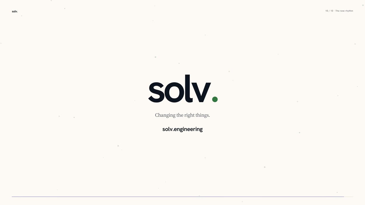 Solv — changing the right things.
